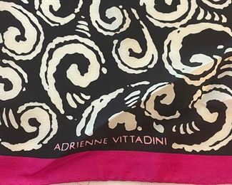 Vintage Adrienne Vittadini silk scarf
