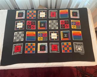 Fabulous Logo Vintage Chanel silk scarf