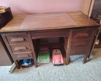 Antique Solid Wood Desk 