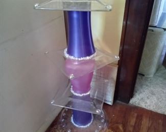 Handmade Glass Birdfeeder/birdbath