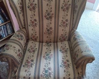 Antique high back chair