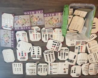 Vintage card, stock, salesman, buttons