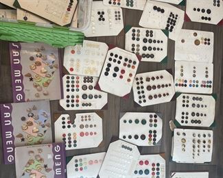 Vintage card, stock, salesman, buttons