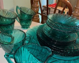 Turquoise Glassware 