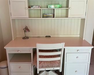 Desk bookcase with chair