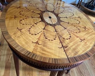 Demi lune tables can be used together or separate