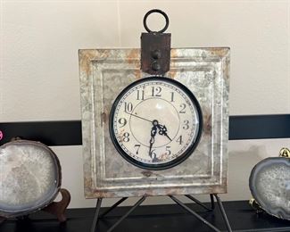 Galvanized Aluminum Clock