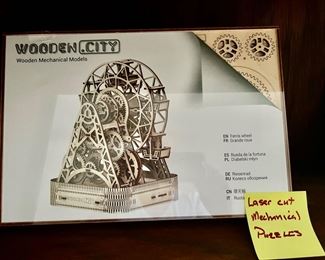 Wooden City Laser Cut Mechanical Ferris Wheel Puzzle 