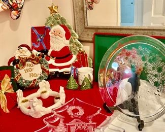 Fitz & Floyd Christmas Trays and other Christmas items 