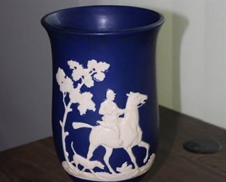 Weller Pottery Chase line Fox Hunt Scene vase