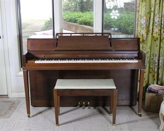 Kohler & Campbell upright piano with piano bench