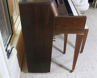 Another view of the Kohler & Campbell upright piano with piano bench