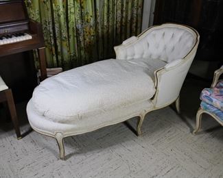 Fabulous French Provincial down filled chaise lounge 