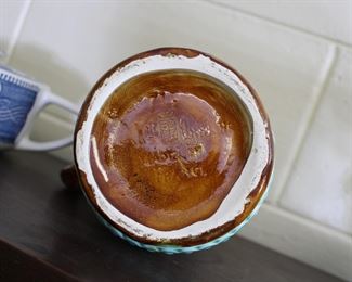 Another view of the French majolica pitcher