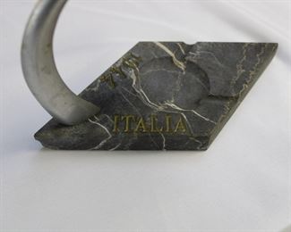 WWII 1944 Italia souvenir ashtray with aluminum plane