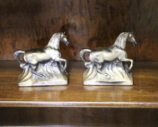 Figural horse bookends