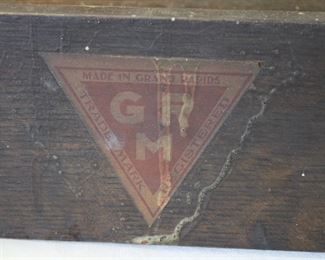 Label on the oak barrister bookcases