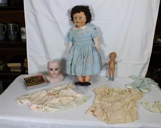 Lots of antique dolls and doll clothes!