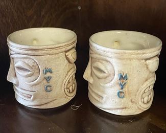 Additional view of 1970's Tiki mugs