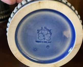 Mark on Irish porcelain stein with hunt scene