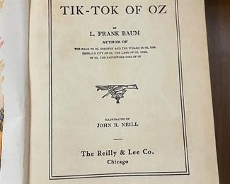 Title page of Tik-Tok of Oz by L. Frank Baum book