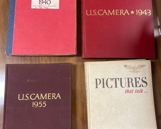 Multiple volumes of U.S. Camera spanning 1940's and 1950's, filled with great vintage photographs!