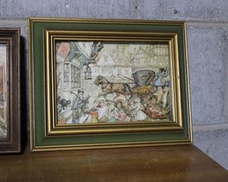 1970's cut paper diorama's