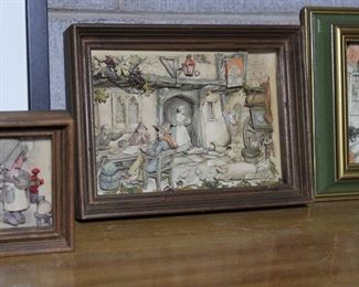 1970's cut paper diorama's