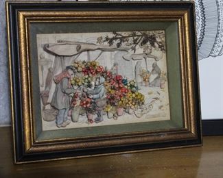 1970's cut paper diorama