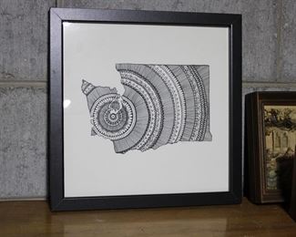 Modern Print of Washington State