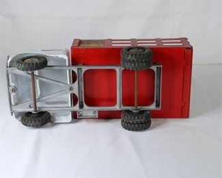 Underside view of Freeport Motor Express Truck by Structo Toys