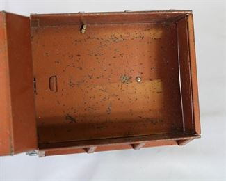 Interior of bed on 1957 Tonka Toys Dump Truck