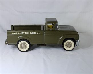 Structo pressed steel U.S. Army Troop Carrier truck