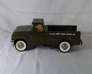 Another view of the Structo pressed steel U.S. Army Troop Carrier truck