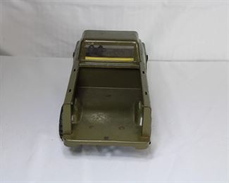 Interior of bed on the Structo U.S. Army Troop Carrier truck