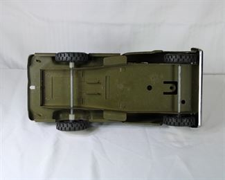 Underside of the Structo U.S. Army Troop Carrier truck