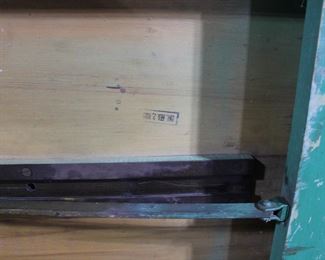 Patent date on folding wood antique table