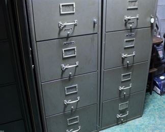 Two Victor Fire Master fire proof filing cabinets, with original keys