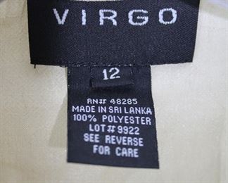 Label on Women's coordinates - Virgo brand solid long sleeve top - Size 12
