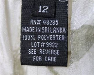 Label on Women's coordinates - Virgo brand botanical print casual pants - Size 12