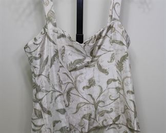 Women's coordinates - Virgo brand botanical print sleeveless top - Size 12