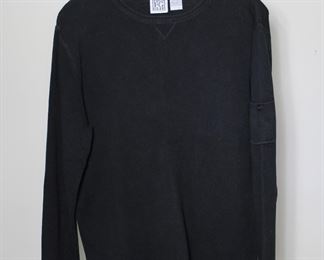 Vintage Field Gear black sweater with patch pocket on sleeve - Size L