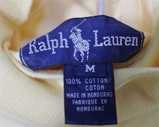 Label on Ralph Lauren classic turtleneck in buttercream yellow - Size M