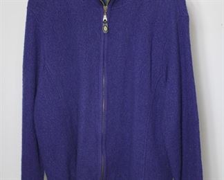 ALPS zip-front boucle cardigan - Size XL