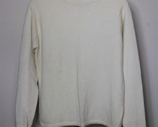 Valerie Stevens ivory two-ply cashmere turtleneck