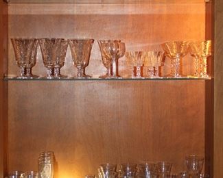 A few sets of the multiple cut and etched crystal we have for sale!  We have signed Hawkes, Val St. Lambert, multiple other sets by mostly American manufacturers