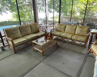 Gorgeous old Ficks-Reed bamboo furniture set