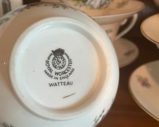 Royal Worcester Watteau pattern mark