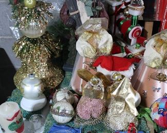 Pink angels, fun ornaments, all vintage.