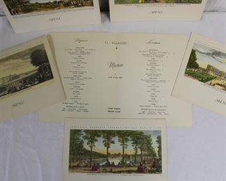 Detail of the 1950's Menu's from  the Compagnie Générale Transatlantique cruise line